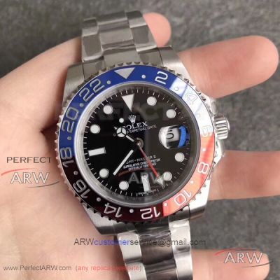 EW Factory Rolex Pepsi GMT Master II 16710 Blue And Red Ceramic Bezel 40mm 2836 Automatic Watch